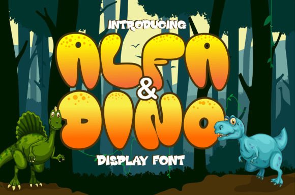 Alfa and Dino: A Bubbly Display Font for Joyful Editorial Moments