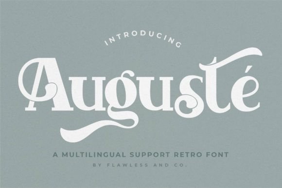 Auguste: Elegant Retro Display Font for Digital Design