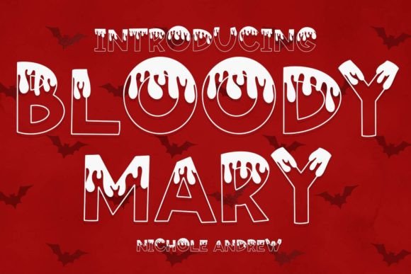 Bloody Mary Font for Spooky Branding and Halloween Business Materials
