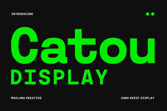 Catou Display Font for Bold, Minimalist Branding