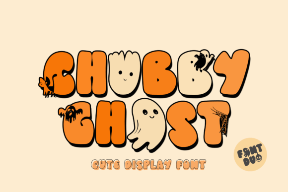 Chubby Ghost Font: Playful Retro Display Fonts for Makers