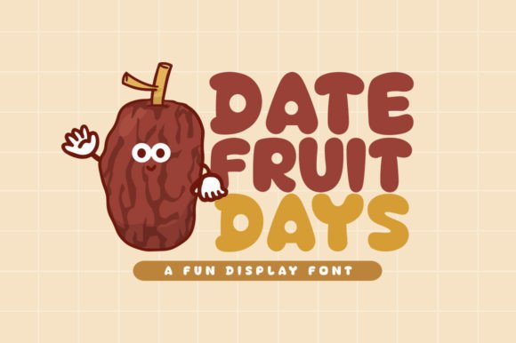Date Fruit Days Display Font for Playful Digital Branding