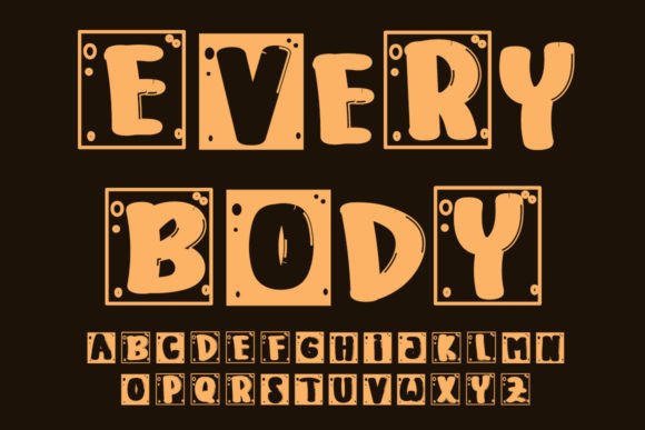 Every Body Display Font for Playful Craft Projects