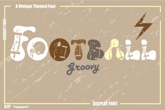 Groovy Football Font: Bold Display Typeface for Sports Branding