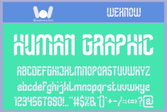 Human Graphic Display Font for Bold Brand Identity