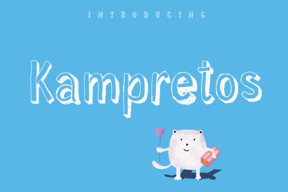 Kampretos: A Fun Sketch-Style Display Font with Playful 3D Charm