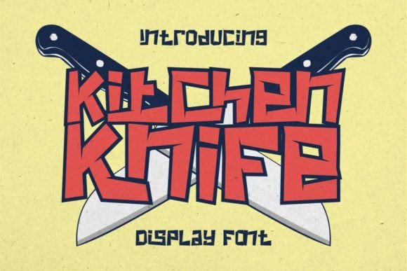 Kitchen Knife Font for Bold Display Typography