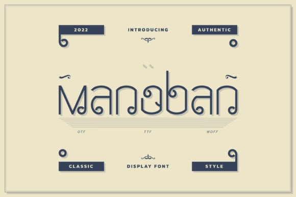 Manoban Display Font for Handmade Branding