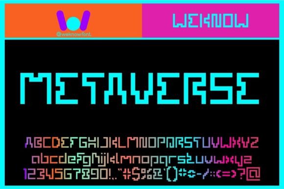 Metaverse Font: A Techno Display Typeface for Bold Branding