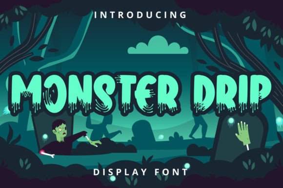 Monster Drip Display Font for Bold, Cute Craft Projects