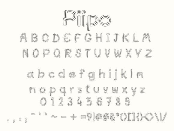 Piipo: A Playful Display Font for Brand Identity Projects