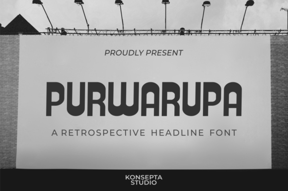 Purwarupa: A Retro-Style Display Font for Handmade Creators