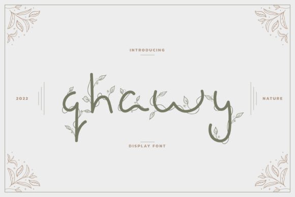 Qhawy: A Handwritten Display Font for Organic Brand Identity
