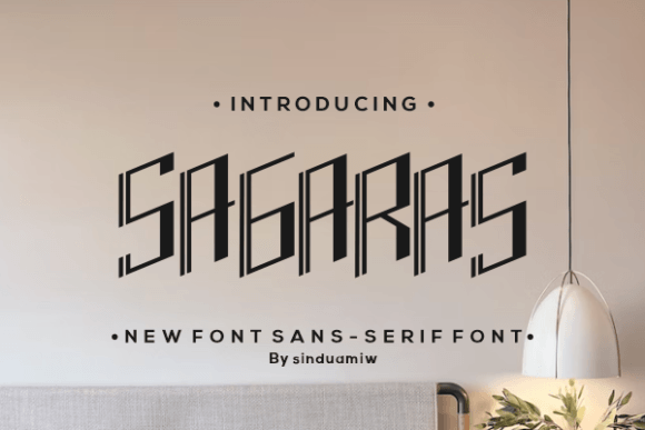 Sagaras Display Font for Modern Brand Identity