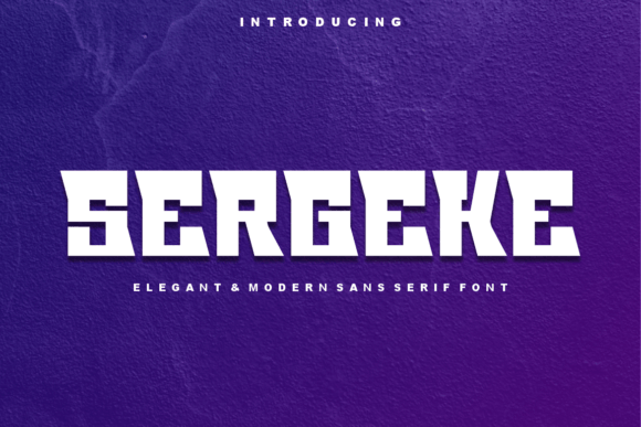 Sergeke Display Font for Modern Brand Identity