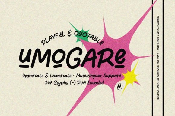 Umogare: A Cheerful Display Font for Editorial Joy